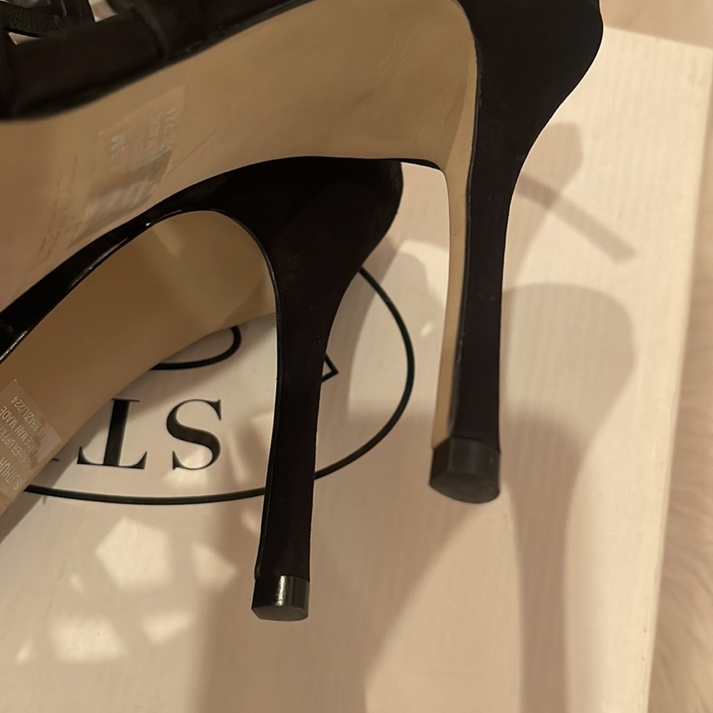 Steve Madden black nubuck heels 7.5 - Picture 5 of 8